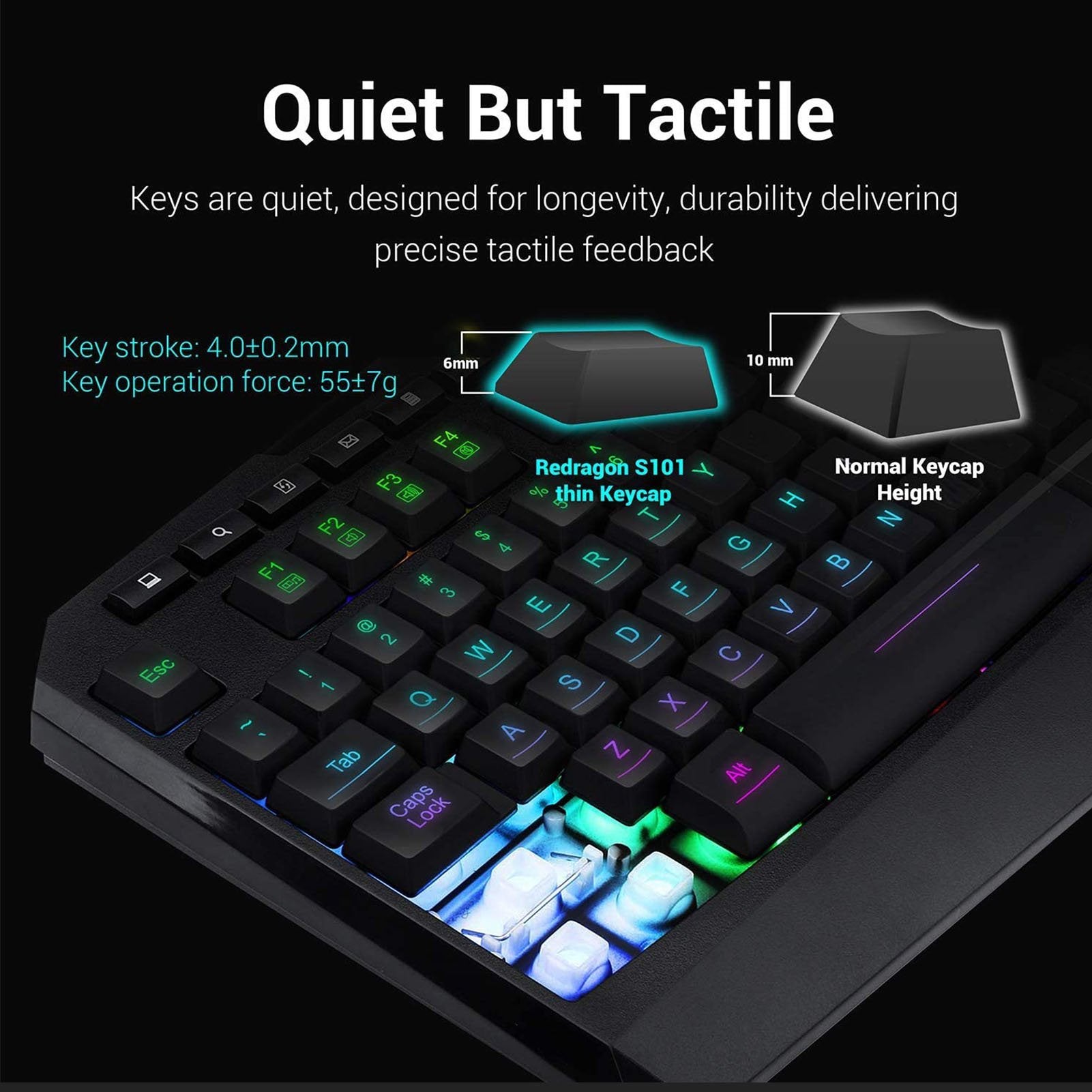 Keyboard and Mouse Set Combo, USB Wired Backlit Keyboard, Design for Windows PC Laptop Desktop Notebook