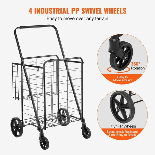 Adjustable Steel Rolling Multi-Use Cart, Silver