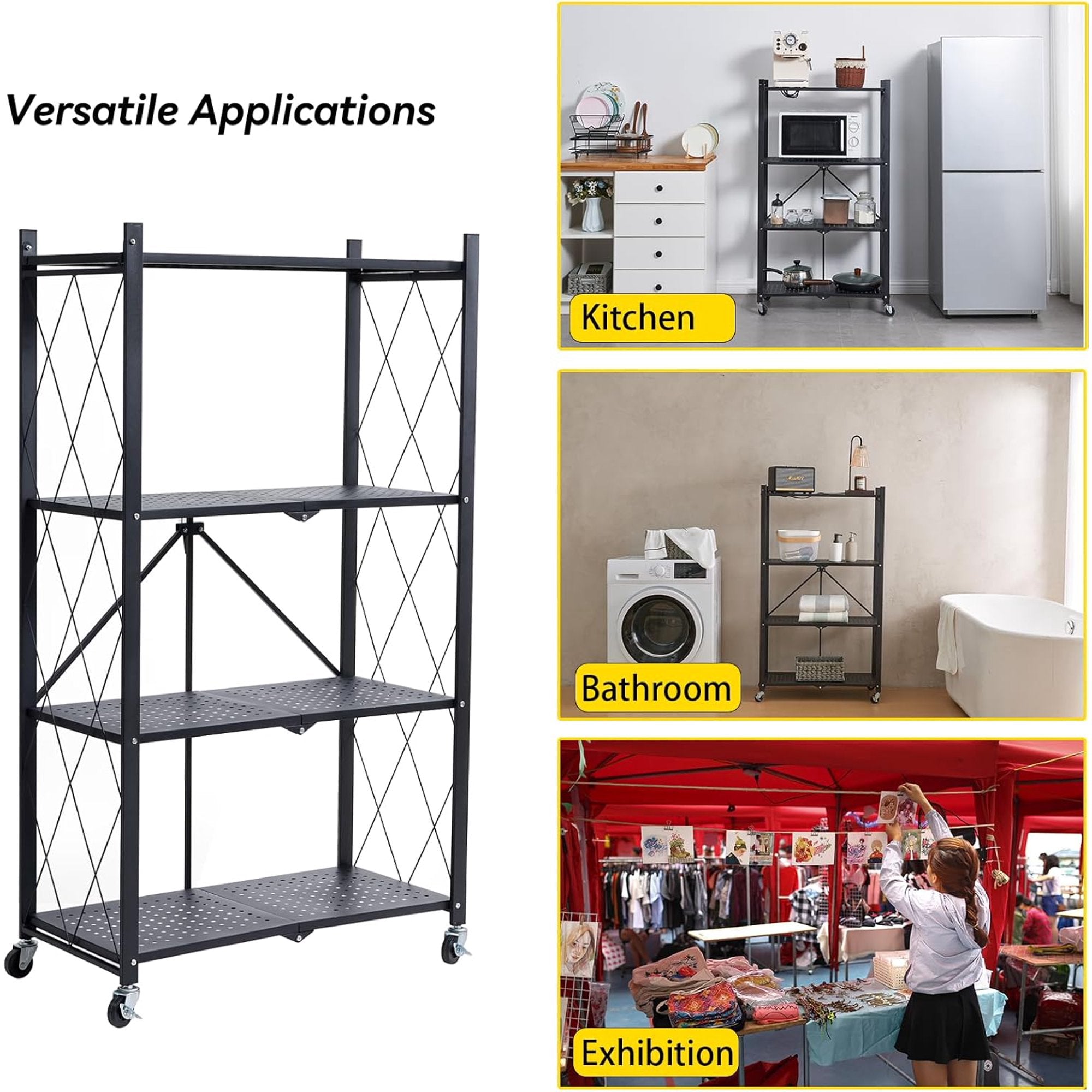 Shelf 4-Tier 72" H x 36" W x 16" D, 1750lb Total Capacity