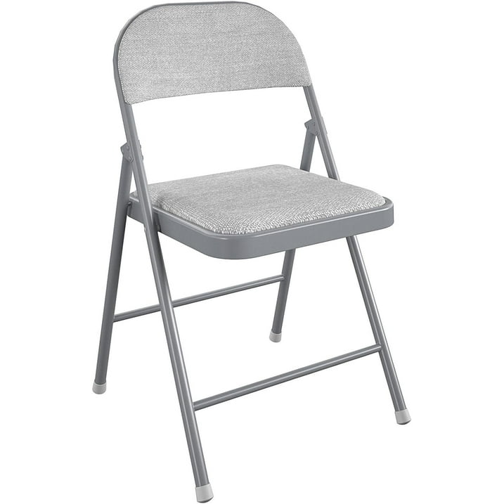 4 Pack Folding Chairs with Padded Cushion and Back, Padded Folding Chairs for Home and Office, Indoor and Outdoor Events (Black, 4 Pack)