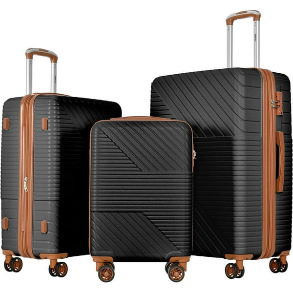 3-Piece Hardshell Luggage Set – Spinner Wheels, Lightweight Suitcase,TSA Locks, 20/24/28 inches
