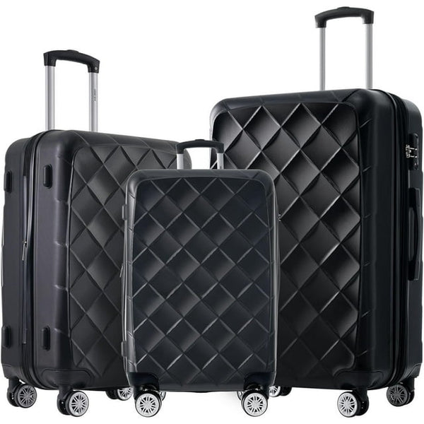 3 Piece Hardshell Luggage Set with Spinner Wheels – TSA Locks, Lightweight Suitcase, 20/24/28 inches