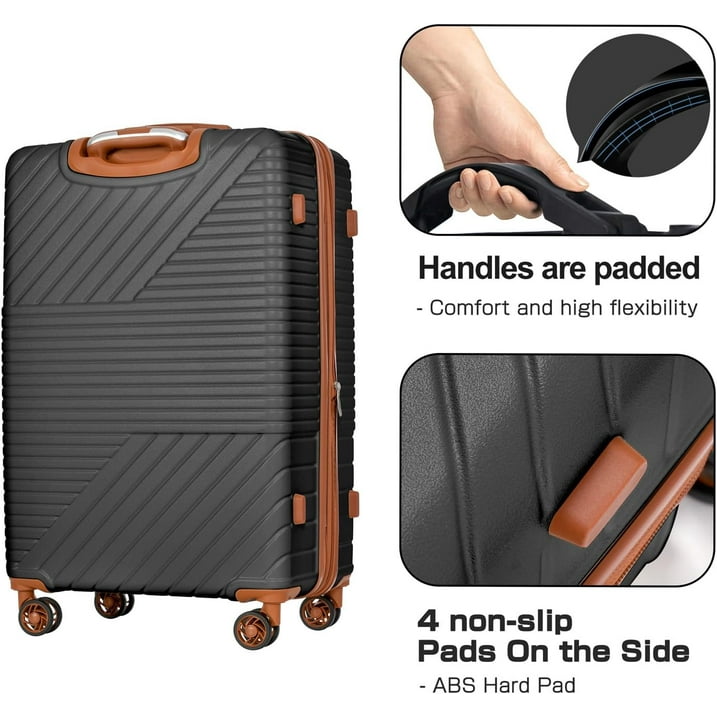 3-Piece Hardshell Luggage Set – Spinner Wheels, Lightweight Suitcase,TSA Locks, 20/24/28 inches