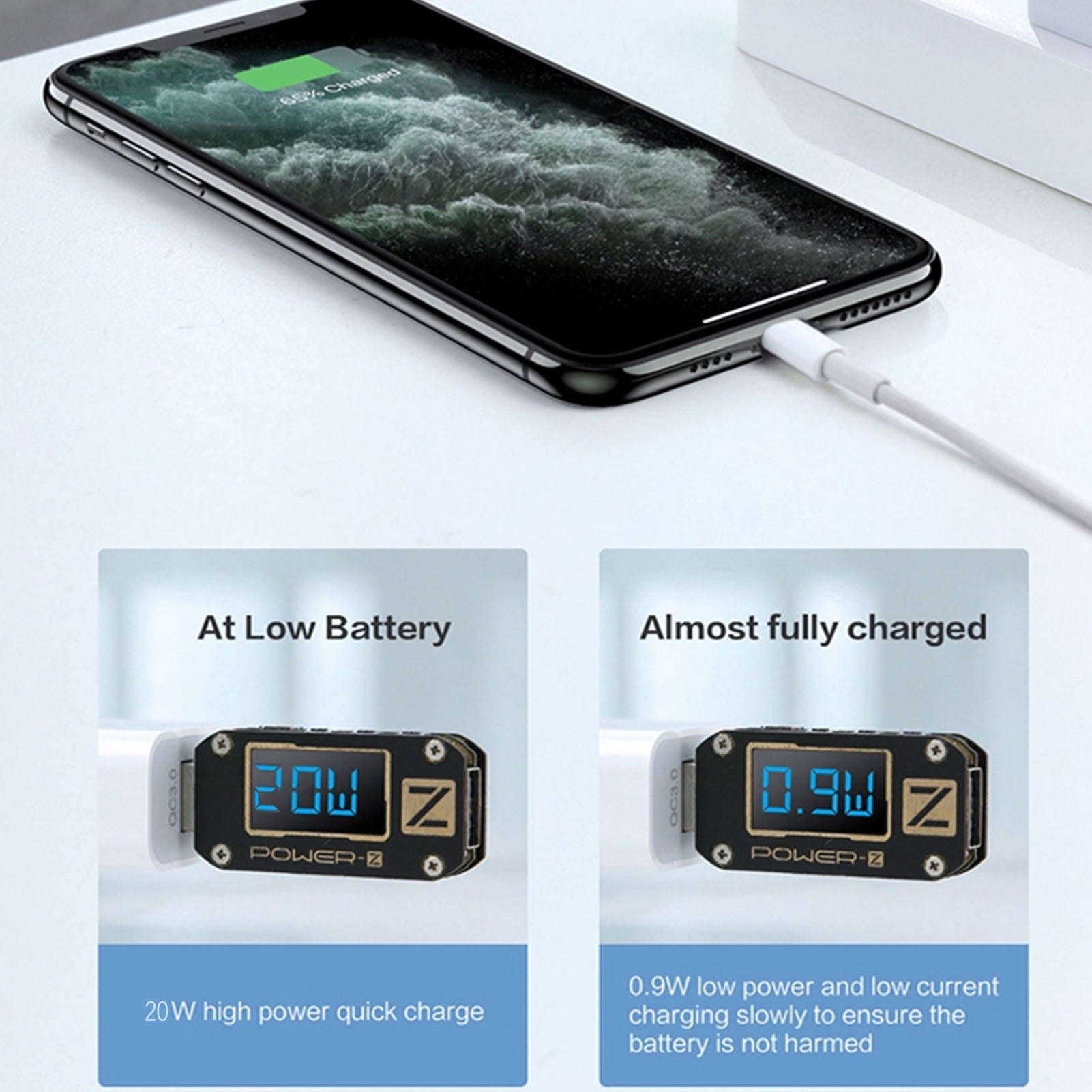 Suproot Fast 20W Dual Ports Wall Charger, PD and QC3.0 port Quick Charger, Compatible with iPhone, iPad, Samsung, Google Pixel and More