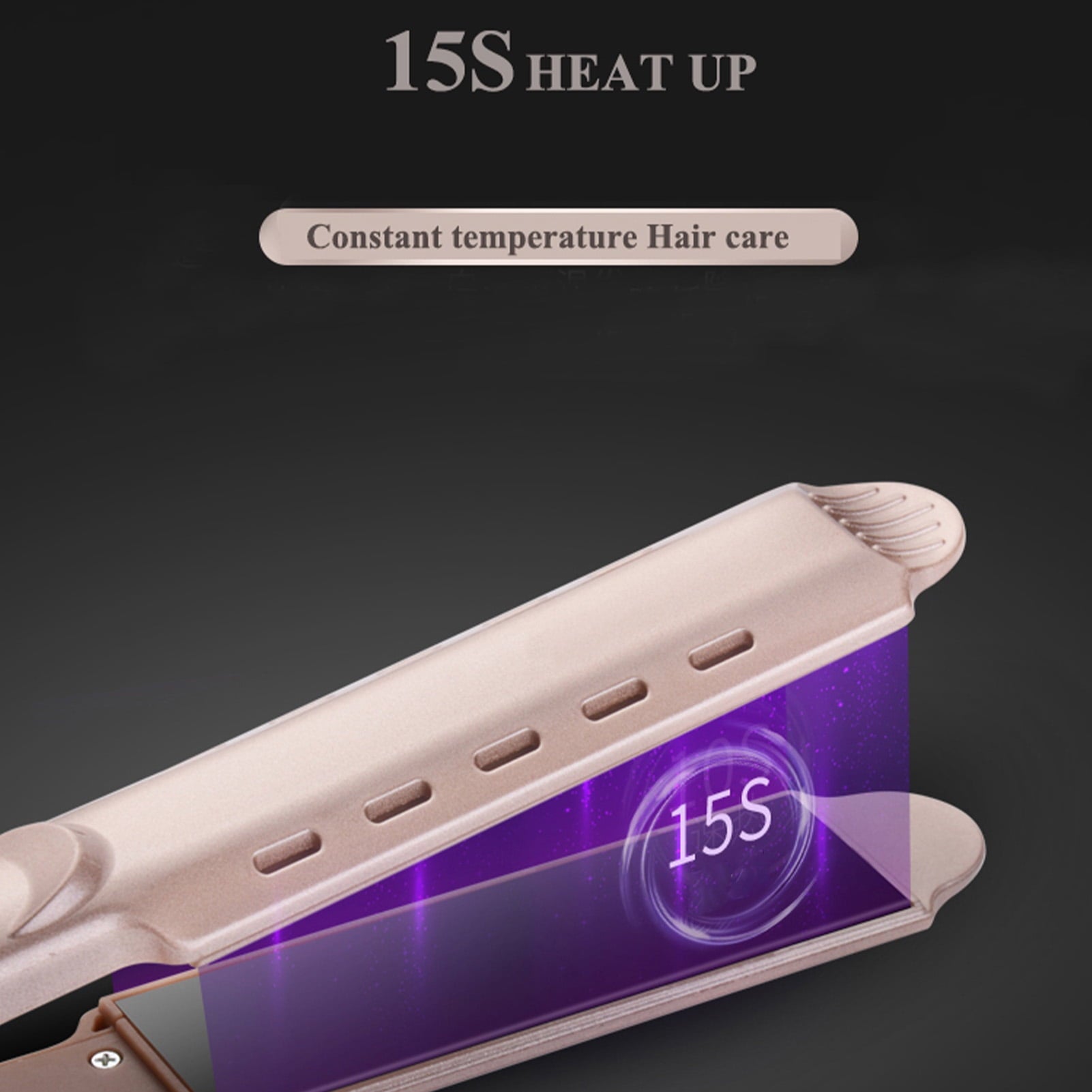 Suproot Professional 1.34" Nano-Ceramic & Titanium Plate 2 in 1 Flat Iron Hair Straightener and Curler, Advanced Ionic Technology, Gold