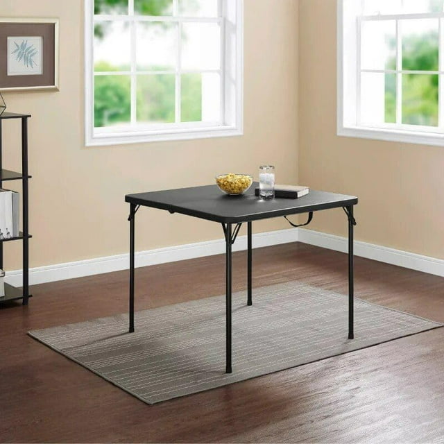 Fold-in-Half Banquet Table w/Handle, 34in, Black