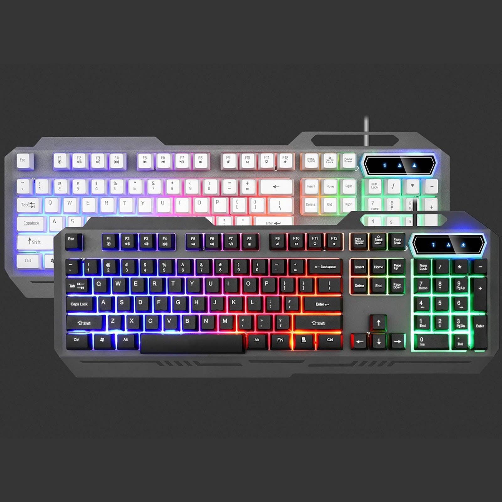 Keyboard and Mouse Set Combo, USB Wired Backlit Keyboard, Design for Windows PC Laptop Desktop Notebook