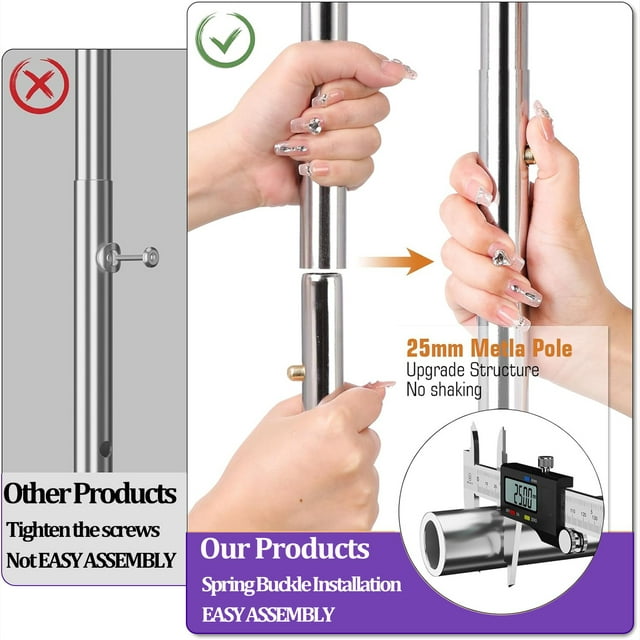 Camkey Clothes Rack for Hanging Clothes, Hat, Bag, Portable Rolling Garment Rack with Wheels, Coat Rack Supports up to 400 lbs, Silver