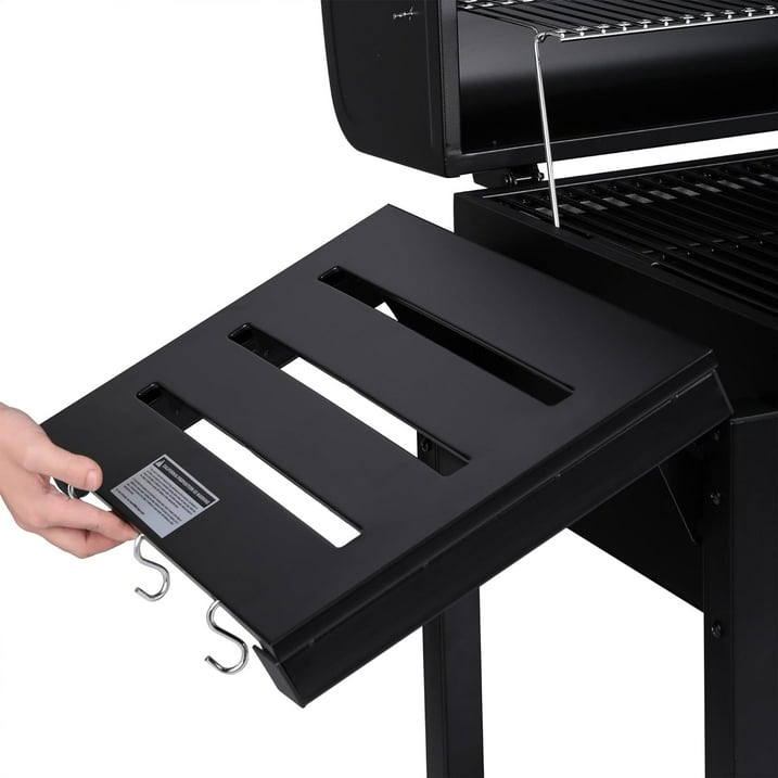Camkey Charcoal Grill with Side Table,Outdoor Backyard, Patio and Parties, Black