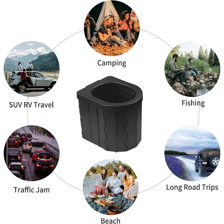 Portable Toilet - Versatile Indoor/Outdoor Commode - Lightweight, Compact, and Easy to Clean - Ideal for Car, Camping, Boating, Hiking, Van