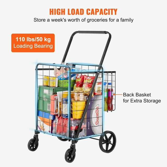 Adjustable Steel Rolling Multi-Use Cart, Silver