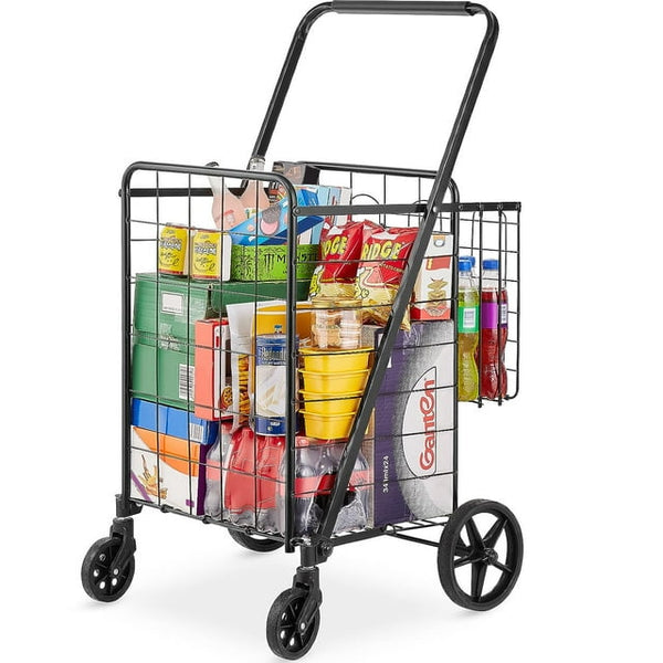 Adjustable Steel Rolling Multi-Use Cart, Silver