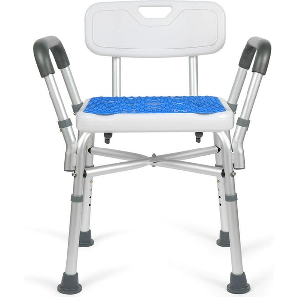Camkey Bath Chair and Shower Chair with Back - Shower Seat for Elderly, Handicap, and Disabled, 350lbs, Easy Assembly, Black
