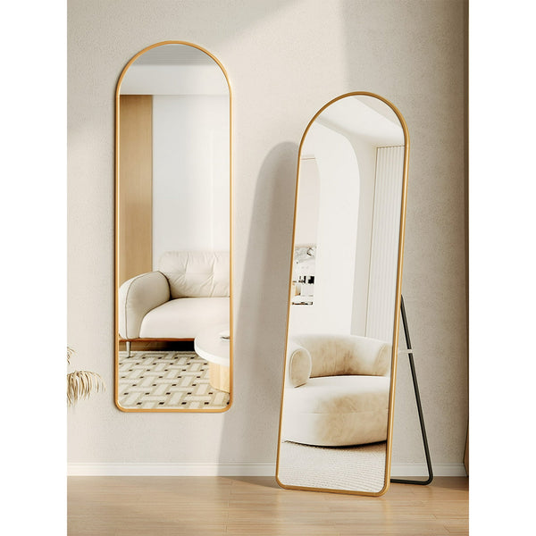 Camkey Large Full-Length Mirror for Door, Metal Frame, Floor or Wall Mountable,65x23.6 Inches, Gold