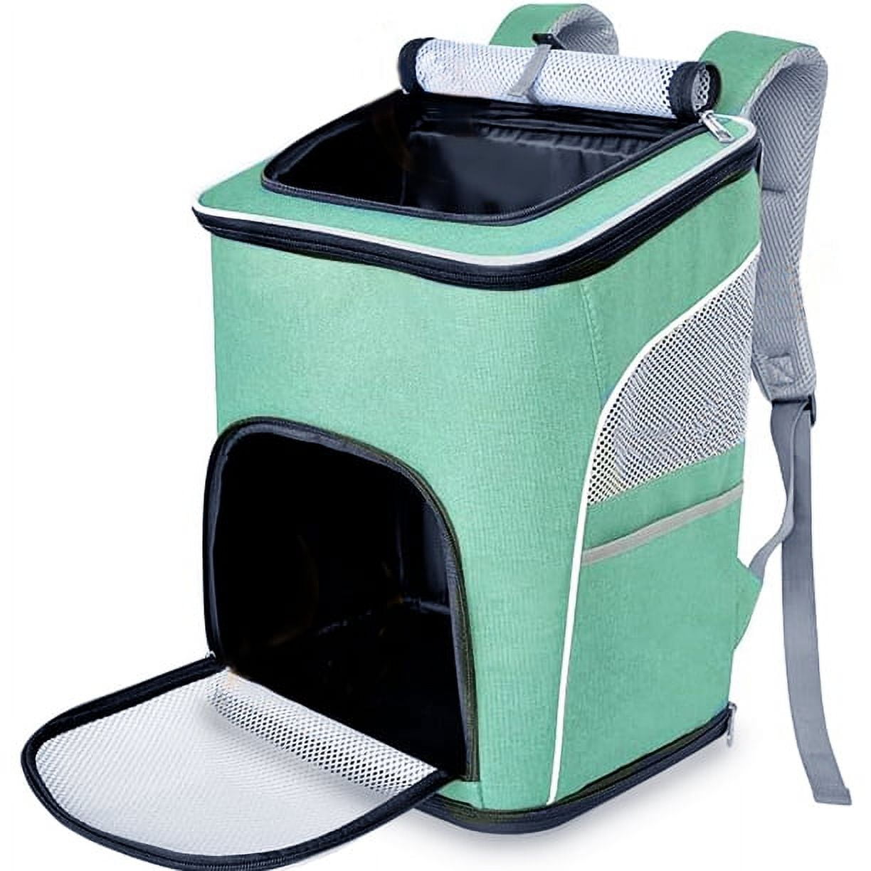 PETIMI Cat Carrier Backpack - Green - 17.5"x13"x11" - Fits Under Most Airline Seats