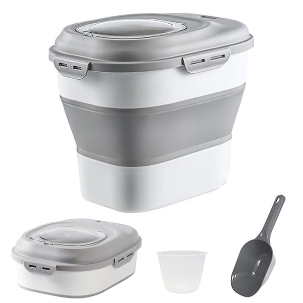 PETIMI Dog Food Storage Container, Airtight and Moisture-Proof, 35lbs Capacity, Gray