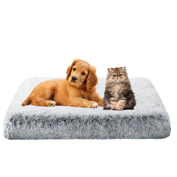 Petimi Dog Bed, Washable Dog Bed for Crates, Soft Pet Pad Suitable for Medium to Large Dogs and Cats, 29.5"x19.6"x2.3"(Gray)