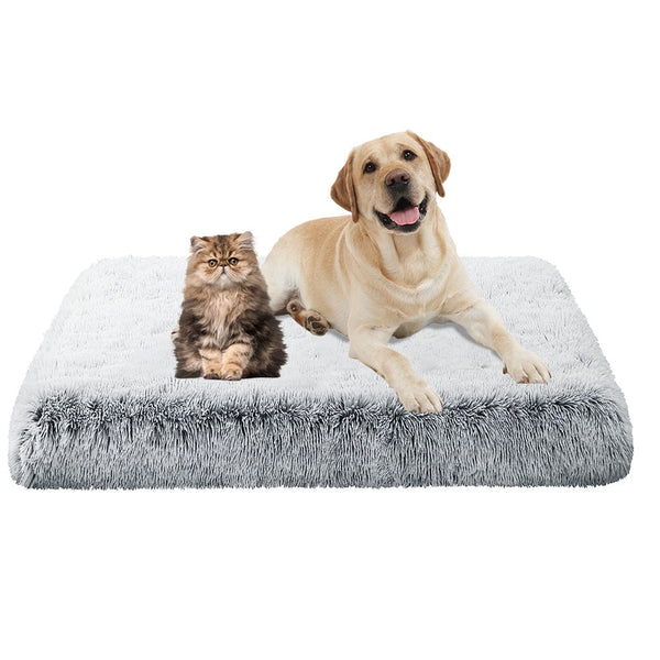 Petimi Dog Bed, Washable Dog Bed for Crates, Soft Pet Pad Suitable for Medium to Large Dogs and Cats, 39.3"x23.6"x3.9"(Gray)