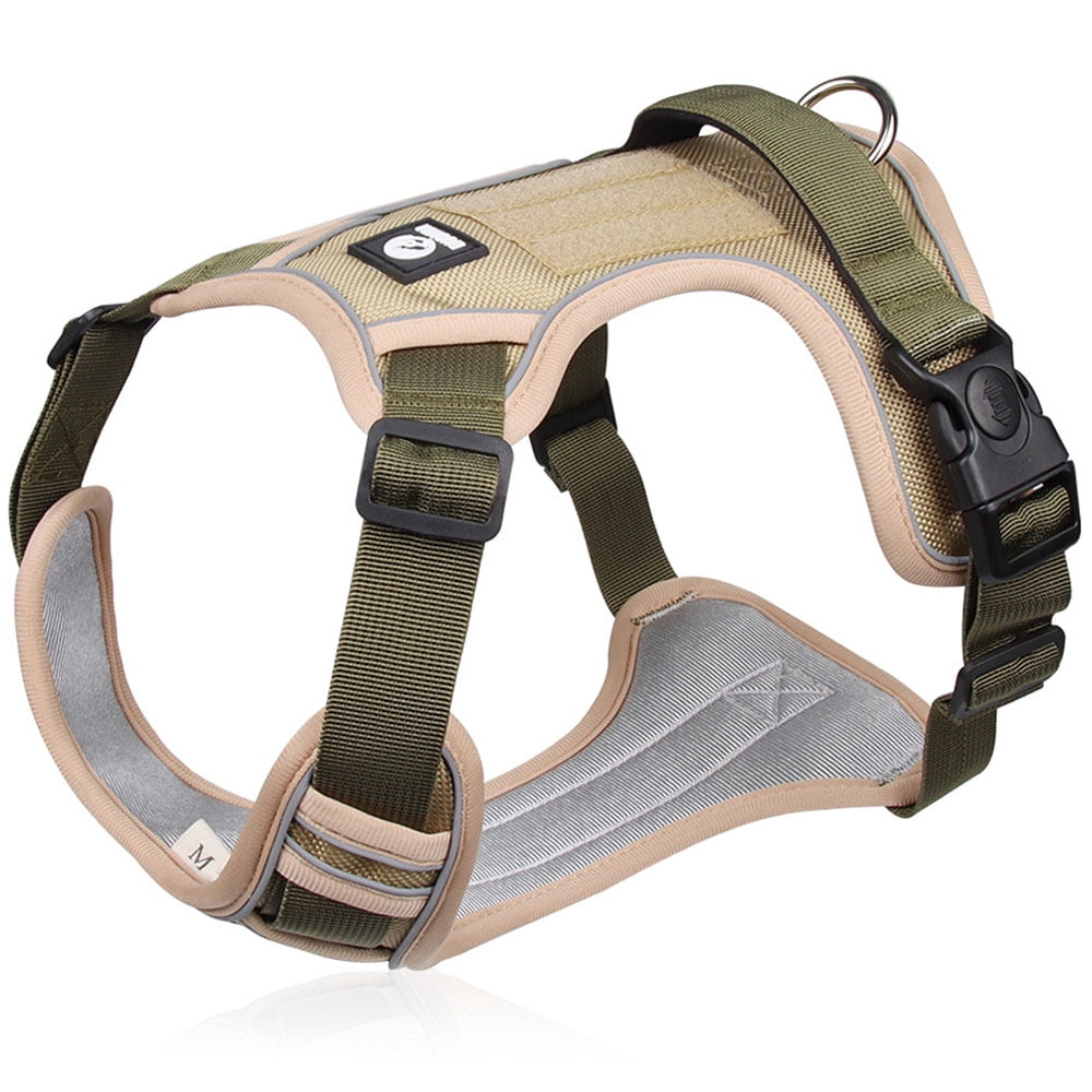 Petimi Dog Harness, No Pull Dog Harness, Adjustable Reflective Dog Harness with Handle for Small to Large Dogs (M)