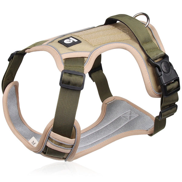 Petimi Dog Harness, No Pull Dog Harness, Adjustable Reflective Dog Harness with Handle for Small to Large Dogs (M)