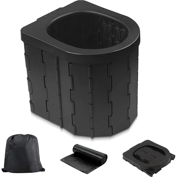 Portable Toilet - Versatile Indoor/Outdoor Commode - Lightweight, Compact, and Easy to Clean - Ideal for Car, Camping, Boating, Hiking, Van