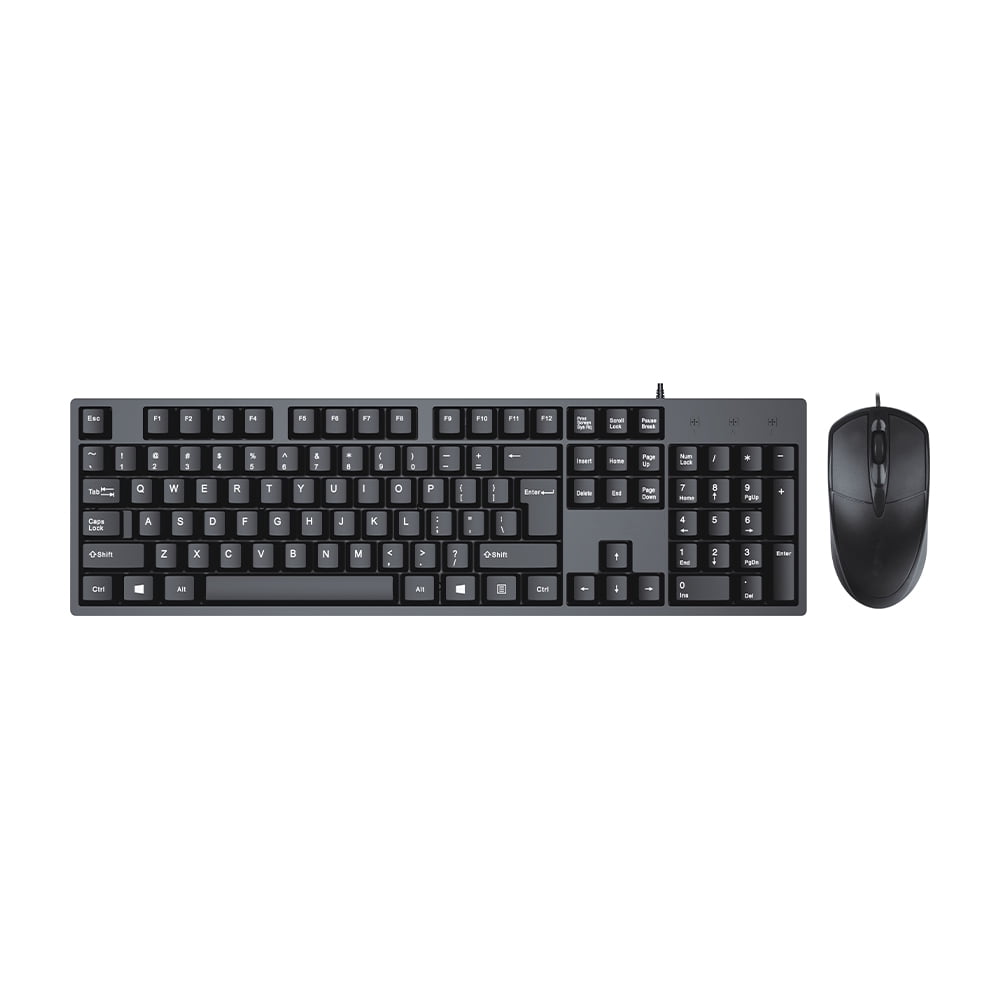 Suproot USB Wired Mouse Keyboard Set, 1200dpi Mice Mechanical Feeling Full Layout 104 Keys Keypad Combo for PC Laptop Desktop Game and Work