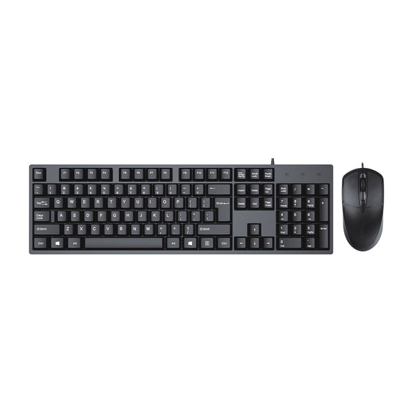 Suproot USB Wired Mouse Keyboard Set, 1200dpi Mice Mechanical Feeling Full Layout 104 Keys Keypad Combo for PC Laptop Desktop Game and Work
