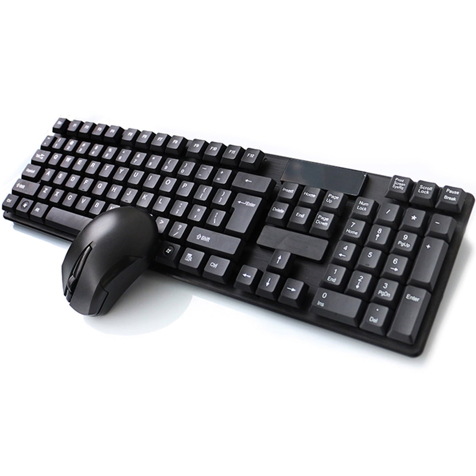 Suproot Wireless Keyboard and Mouse, Black 2.4GHz Ultra Thin Full Size Wireless Keyboard Mouse Combo Set with Number Pad for Laptop, PC, Desktop