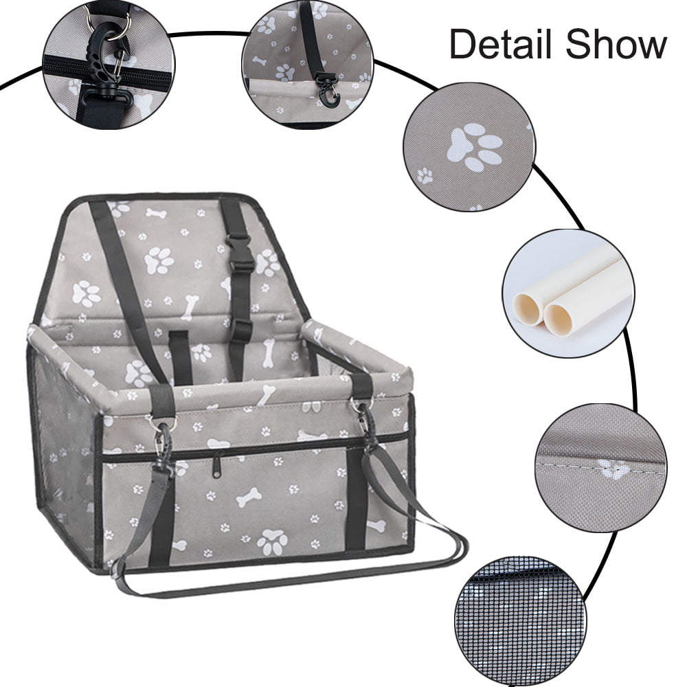 Dog Car Seats, Breathable and Foldable Pet Car Basket, Portable Pet Safety Seat for Small and Medium-Sized Pets