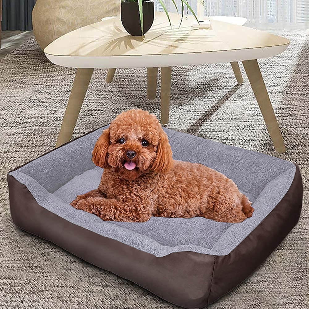 Petimi Washable Pet Sofa for Medium Dogs and Small Puppies - Breathable, Orthopedic Couch, Brown