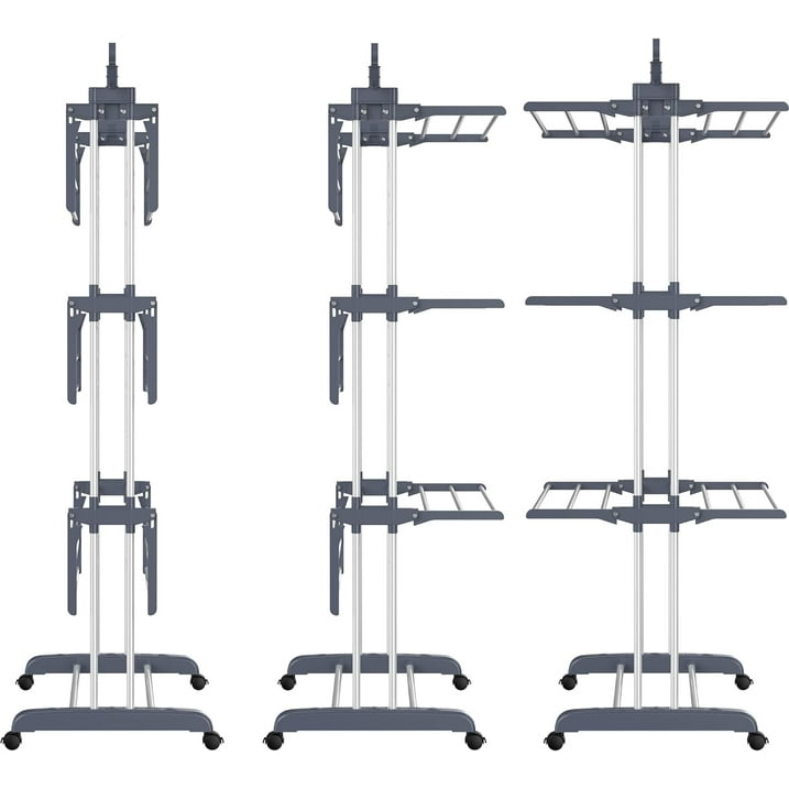 Camkey 79" Clothes Rack Heavy Duty Load 400Lbs, Rolling Clothing Racks for Hanging Clothes, Commercial Garment Rack, Collapsible ＆ Portable Clothes Rack with Wheels and Adjustable Shelves