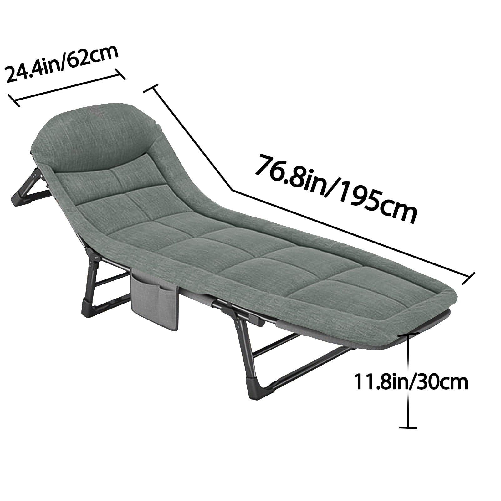 Extra Wide Folding Camping Cot with Thick Mattress, 500LBS Capacity, Heavy Duty Outdoor Bed with Carry Bag Removable Pillow - Perfect for Adults, Home Office Nap, Travel, Beach, and Camping Adventure